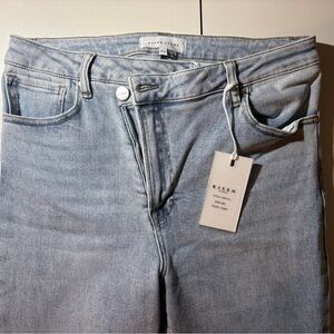 RISEN high rise crossover relaxed skinny,  light wash Women’s Jeans